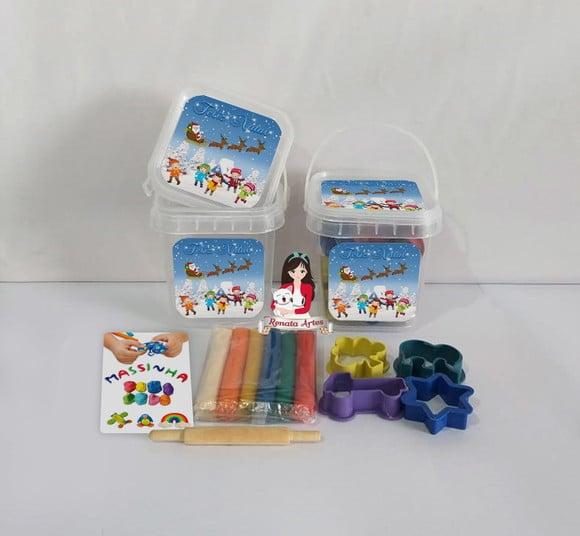 Kit Massinha no Baldinho Personalizada Natal