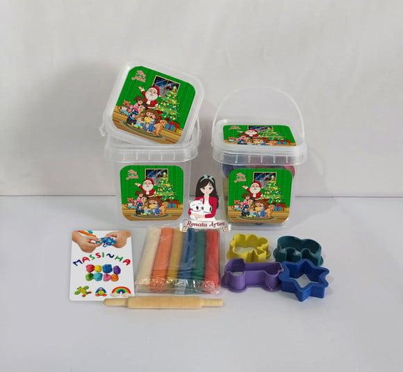 Kit Massinha no Baldinho Personalizada Natal 2025