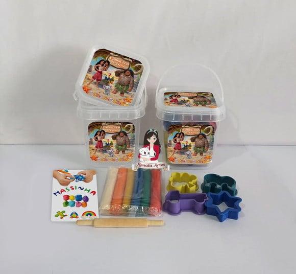 Kit Massinha no Baldinho Personalizado Moana 2