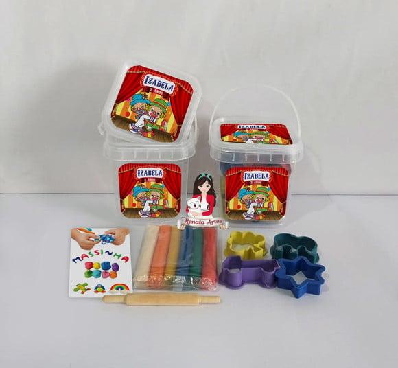 Kit Massinha no Baldinho Personalizado Patati e Patata