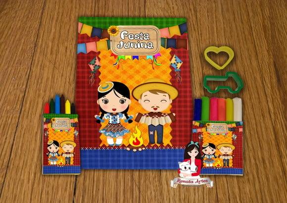 Kit Passatempo Personalizado Festa Junina