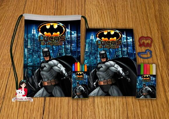 Kit Passatempo Personalizado na Mochila Batman