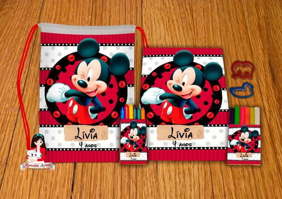 Kit Passatempo Personalizado na Mochila Mickey