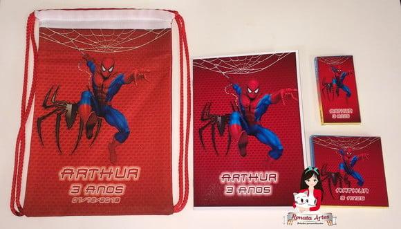 Kit Passatempo Personalizado na Mochila Homem Aranha