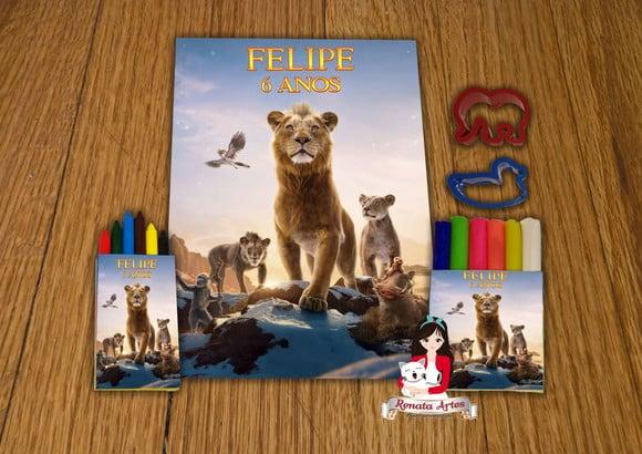 Kit Passatempo Personalizado Rei Leão Mufasa