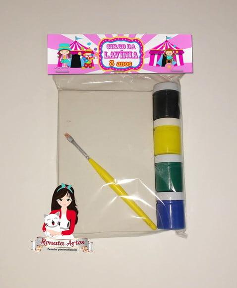 Kit Pintura Personalizado Circo Rosa
