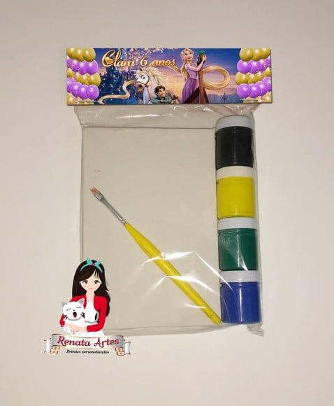 Kit Pintura Personalizado Rapunzel Enrolados