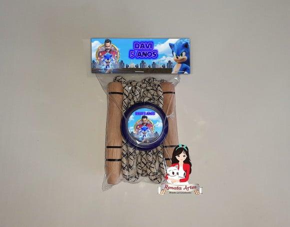 Kit Pula Corda + Ioiô Personalizado Sonic Filme 2020