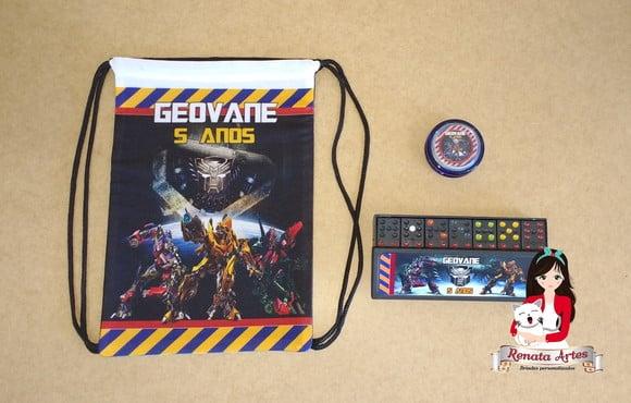 Lembrancinha Transformers Mini Kit Jogos na Mochila