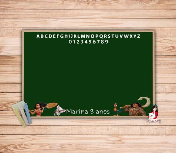 Lousa Personalizada com Giz Moana