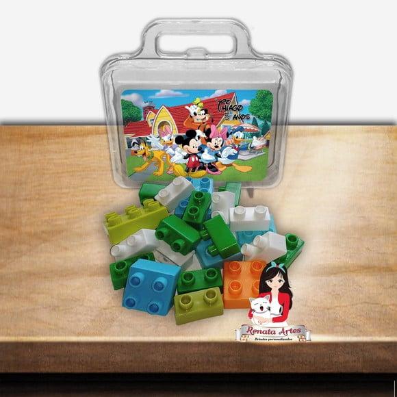 Maleta com Blocos de Montar Mickey e Turma