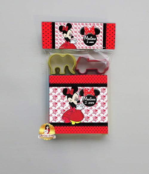 Massinha na Lapela com Forminhas Minnie Vermelha