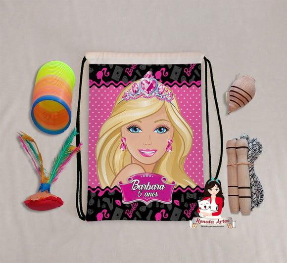 Mochila Boa Infância Personalizada Tema Barbie