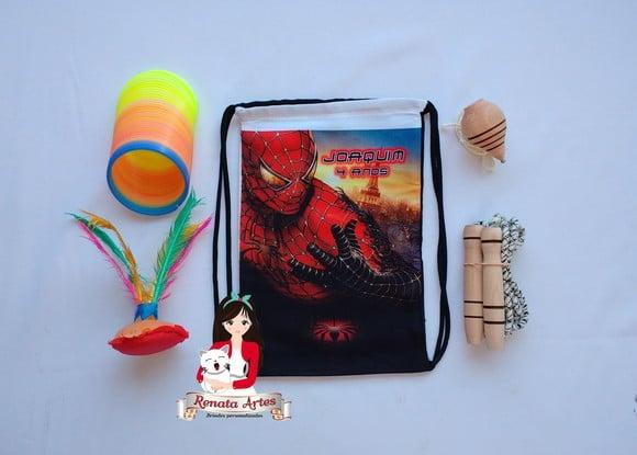 Mochila Boa Infância Personalizada Tema Homem Aranha