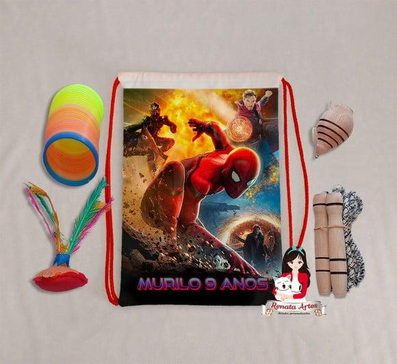 Mochila Boa Infância Personalizada Tema Homem-aranha 2