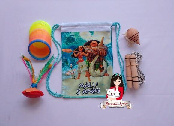 Mochila Boa Infância Personalizada Tema Moana
