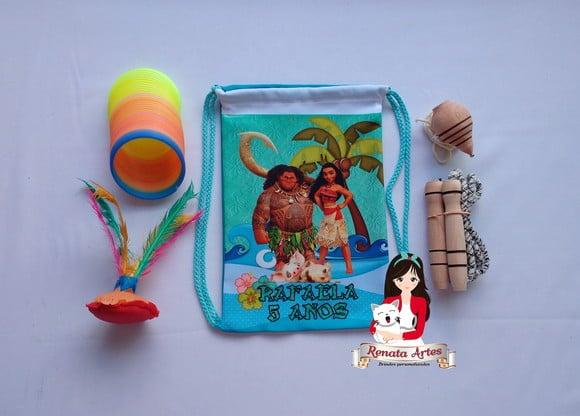 Mochila Boa Infância Personalizada Tema Moana