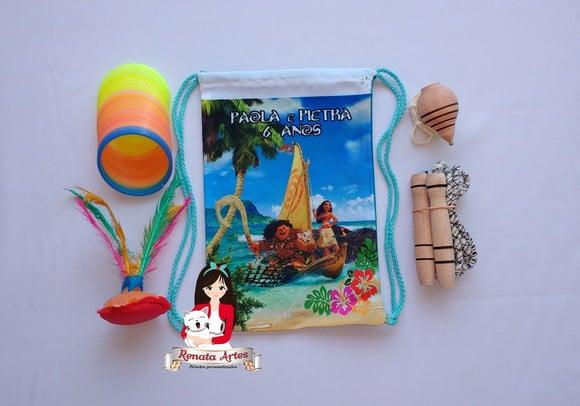 Mochila Boa Infância Personalizada Tema Moana