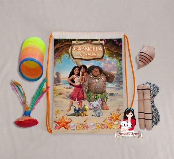Mochila Boa Infância Personalizada Tema Moana 2