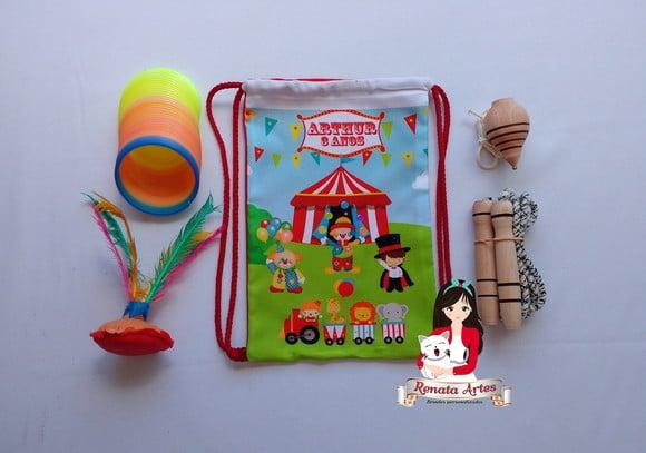 Mochila Boa Infância Tema Circo 2