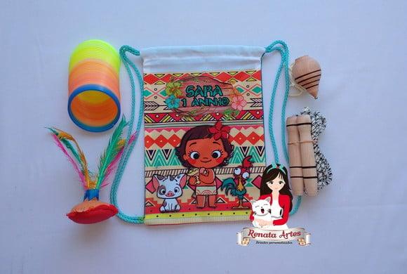 Mochila Boa Infância Tema Moana Baby