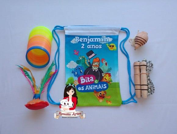 Mochila Boa Infância Tema Mundo Bita e os Animais