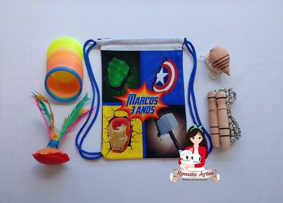 Mochila Boa Infância Tema os Vingadores 2