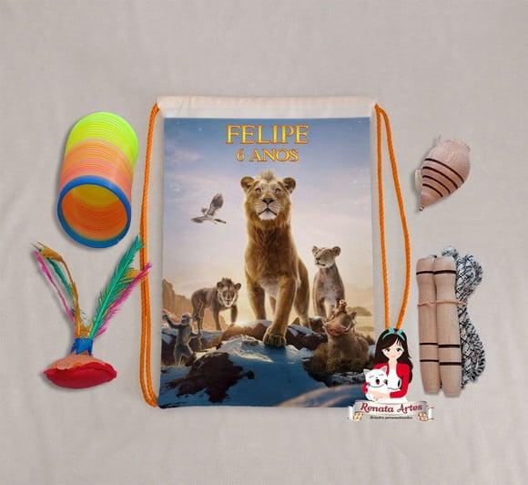 Mochila Boa Infância Tema o Rei Leão Mufasa