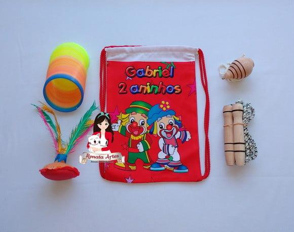 Mochila Boa Infância Tema Patati Patatá Vermelho