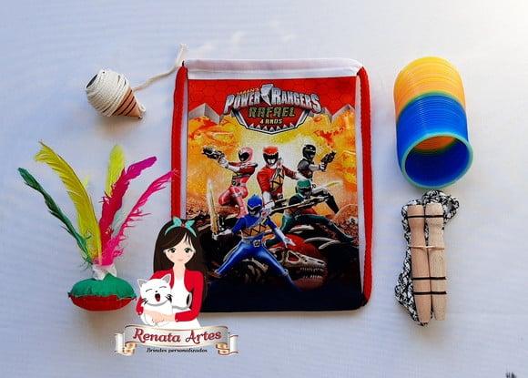 Mochila Boa Infância Tema Power Rangers Dino Charge