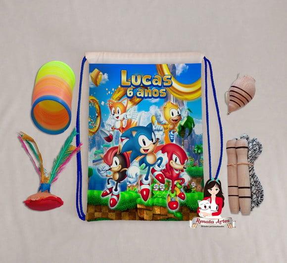 Mochila Boa Infância Tema Sonic 3