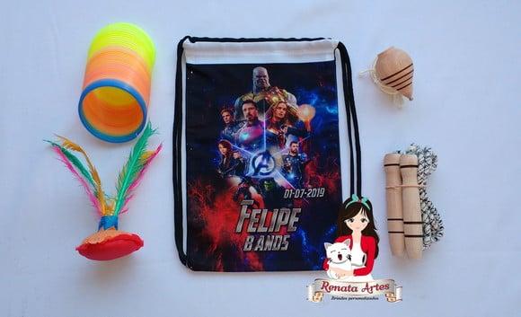 Mochila Boa Infância Tema Vingadores Ultimato