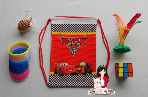 Mochila Brinquedos Retrô Tema Carros Disney 2