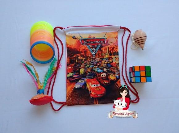 Mochila Brinquedos Retrô Tema Carros Disney
