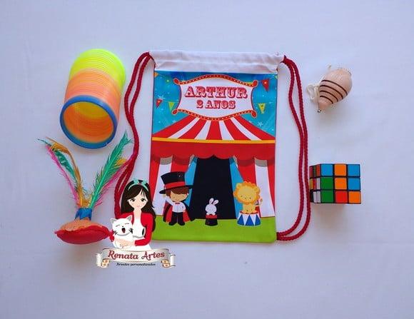 Mochila Brinquedos Retrô Tema Circo