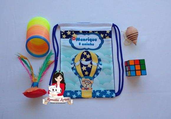 Mochila Brinquedos Retrô Tema do Urso Baloeiro