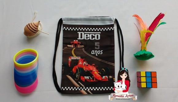 Mochila Brinquedos Retrô Tema Fórmula 1