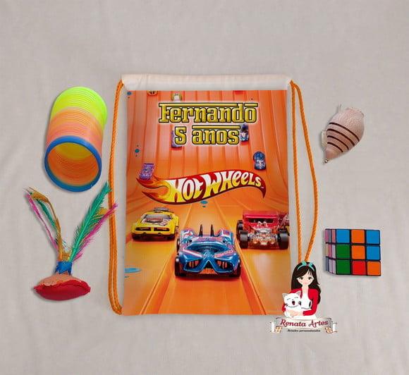 Mochila Brinquedos Retrô Tema Hot Wheels