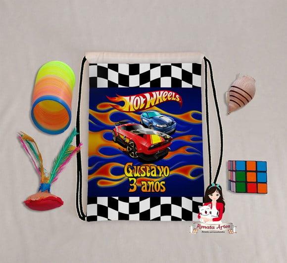 Mochila Brinquedos Retrô Tema Hot Wheels 3