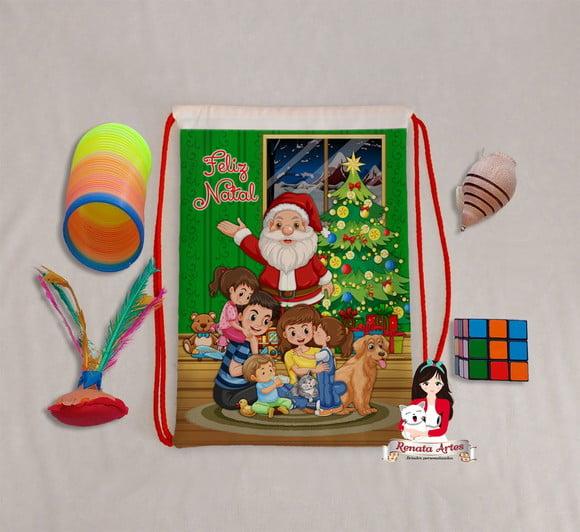 Mochila Brinquedos Retrô Tema Natal 2025
