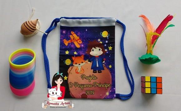 Mochila Brinquedos Retrô Tema o Pequeno Príncipe