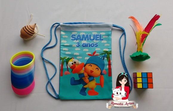 Mochila Brinquedos Retrô Tema Pocoyo