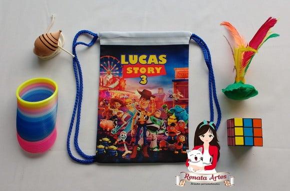 Mochila Brinquedos Retrô Tema Toy Story 4