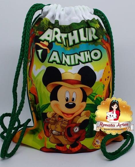 Mochila de Tecido Mickey Safari 2