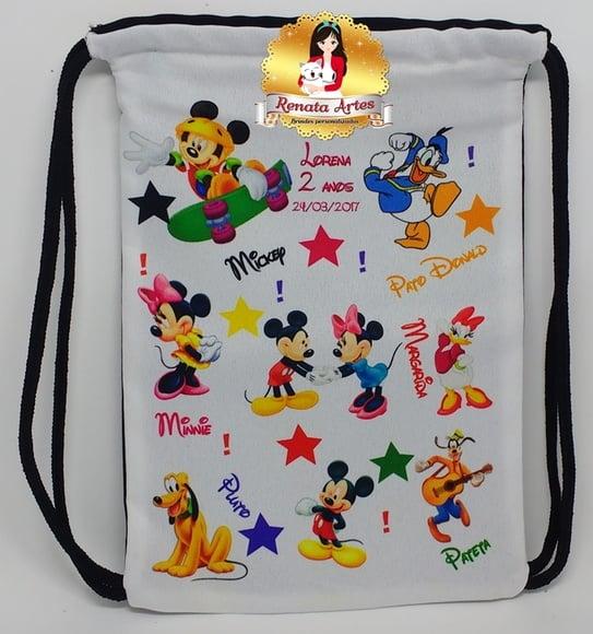 Mochila de Tecido Mickey e Sua Turma 2
