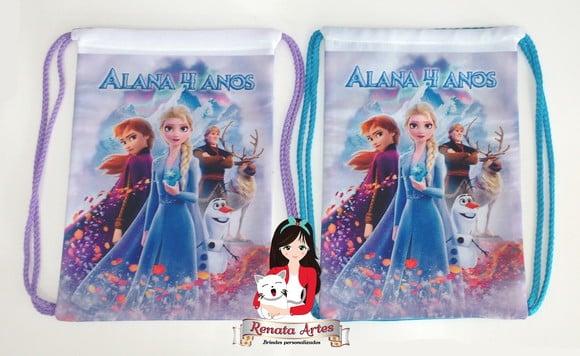 Mochila de Tecido Personalizada Frozen 2020