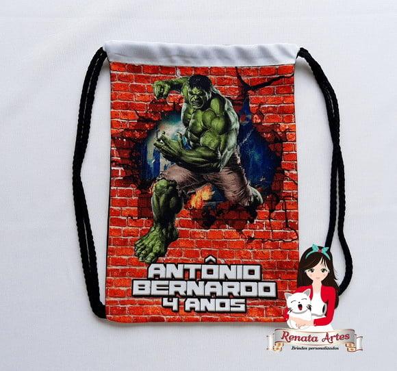 Mochila de Tecido Personalizada Hulk