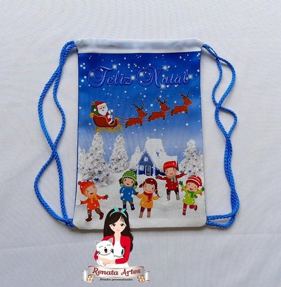Mochila de Tecido Personalizada Natal