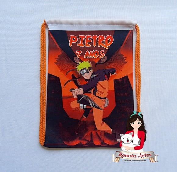 Mochila de Tecido Personalizada Ninja Naruto
