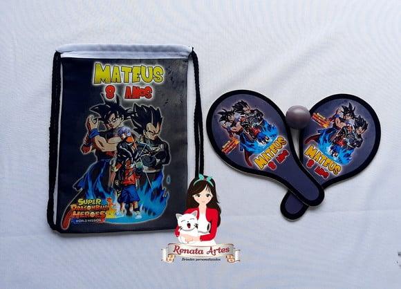 Mochila Ping Pong Personalizada Tema Dragon Ball Heroes